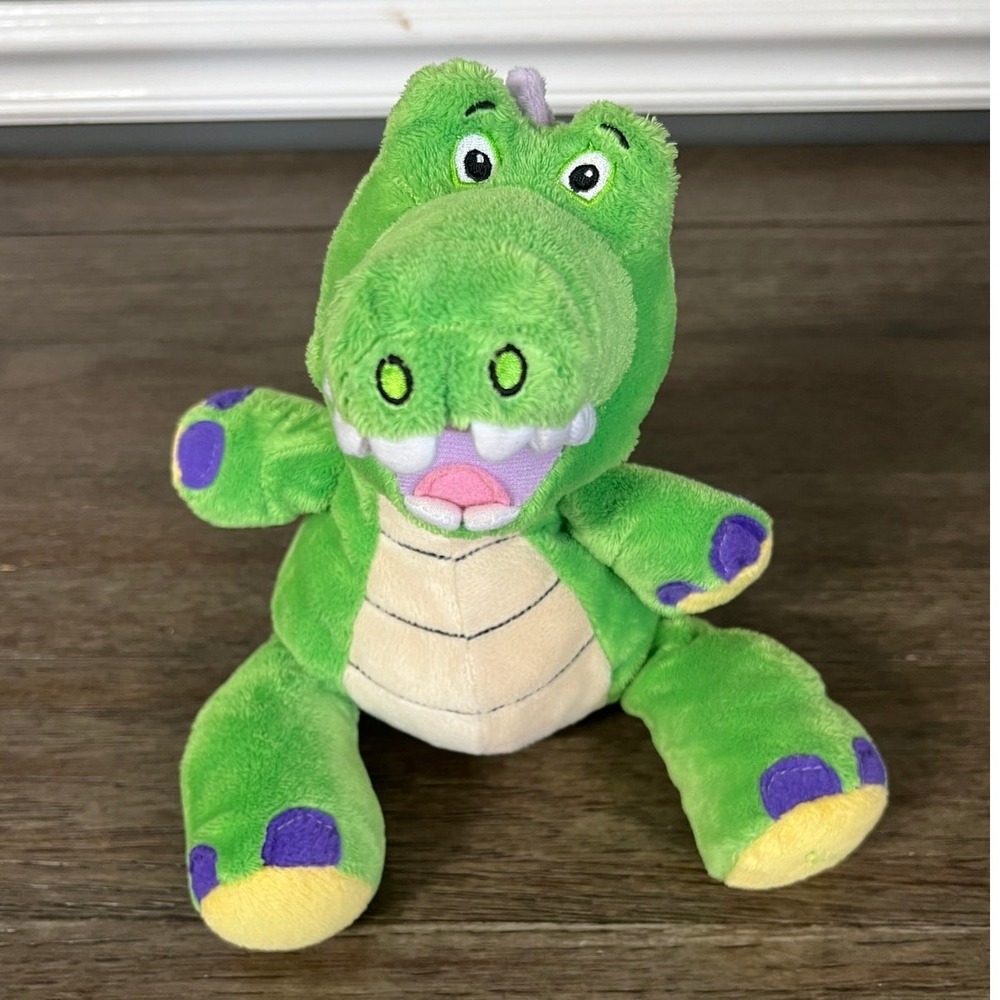 Nuby Green Dinosaur Plush Stuffed Animal Luv n Care Purple Scales  Toy